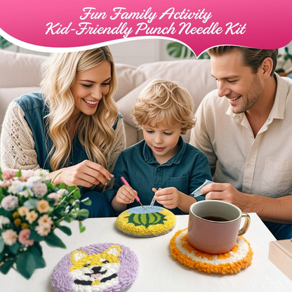 Ocean Punch Needle Coaster Kit - 6PCS