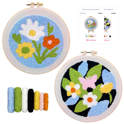 Flowers-Punch Needle Decor Kit