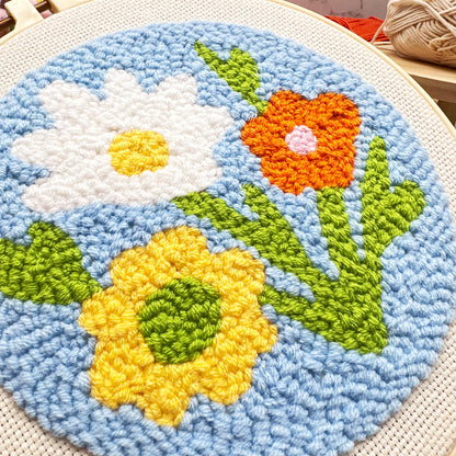 Flowers-Punch Needle Decor Kit