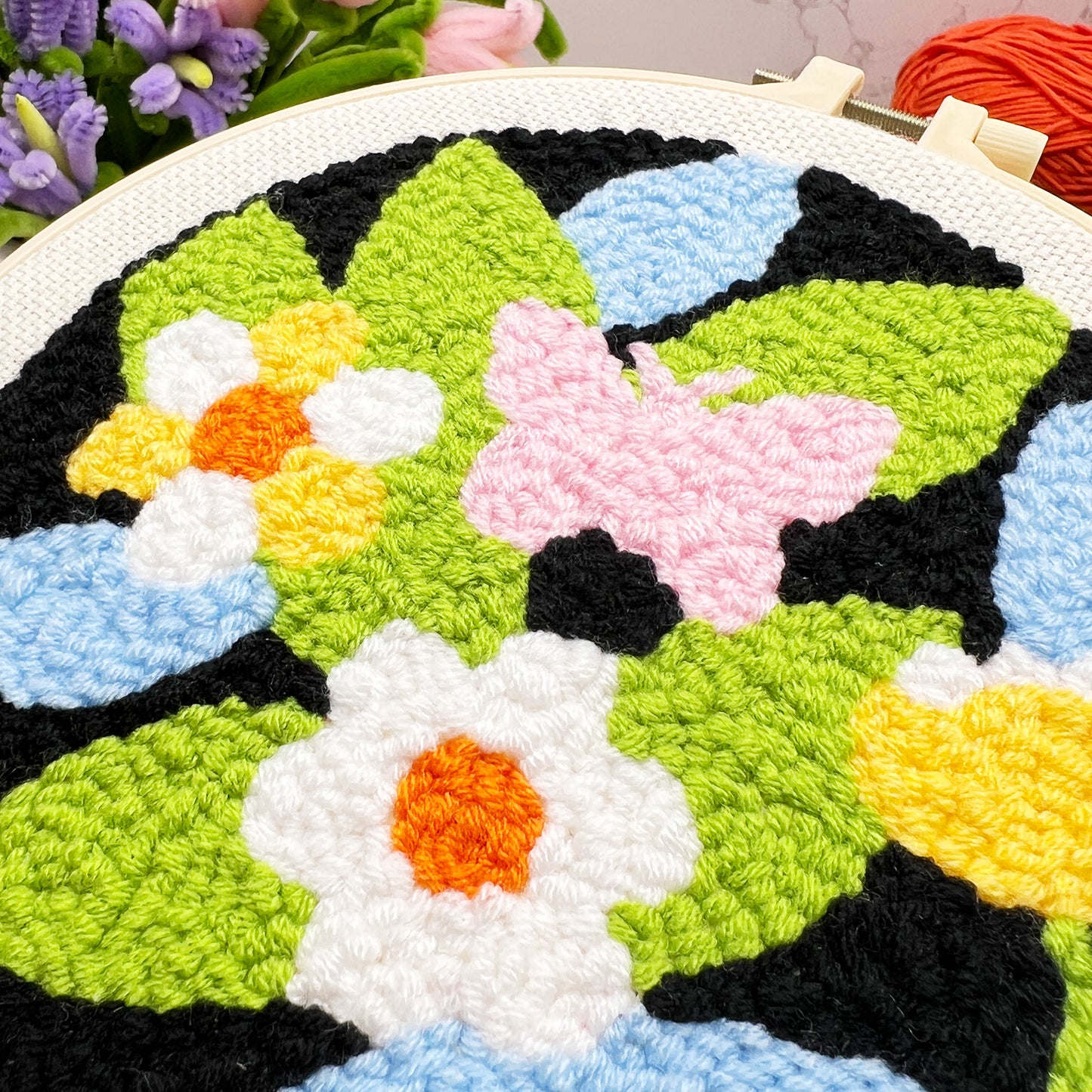 Flowers-Punch Needle Decor Kit