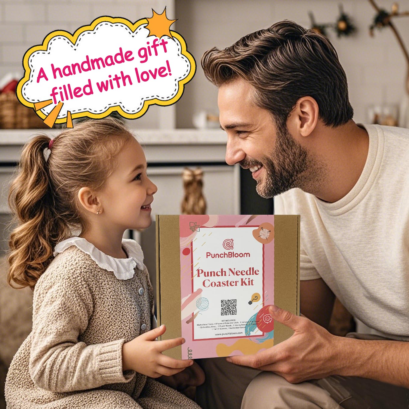 Succulent Plants Punch Needle Coaster Kit - 6PCS