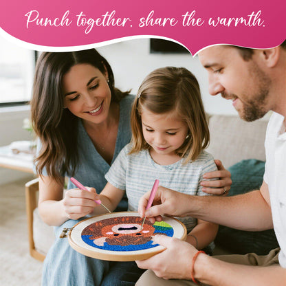 Cow and Horse -Punch Needle Decor Kit