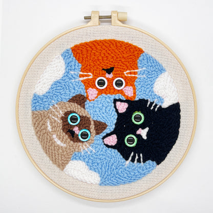 Cats and Dogs -Punch Needle Decor Kit