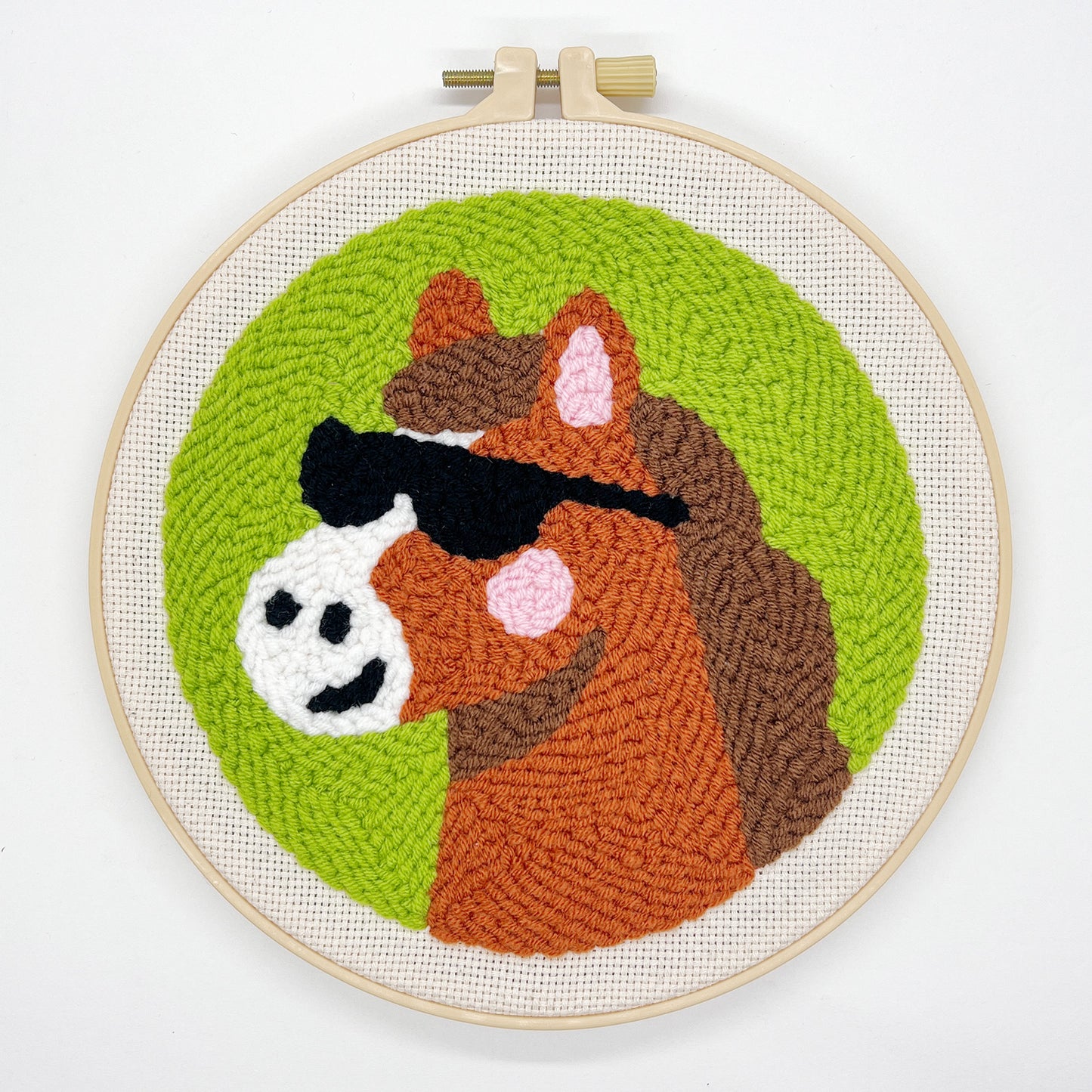 Cow and Horse -Punch Needle Decor Kit